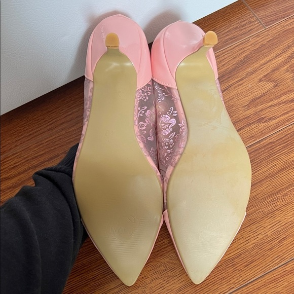 Elegant Pink Floral Women's Heels - Picture 7 of 7